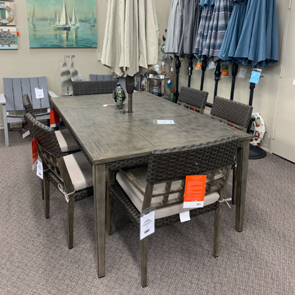 Alfresco ii grey rectangular deals dining table