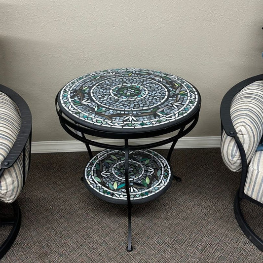 KNF Designs 24" Zen Mosaic Top Patio Side Table