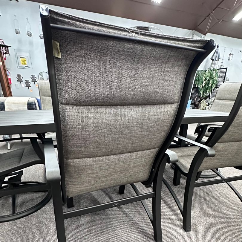 Woodard Cortland Patio Padded Sling High Back Dining Chair