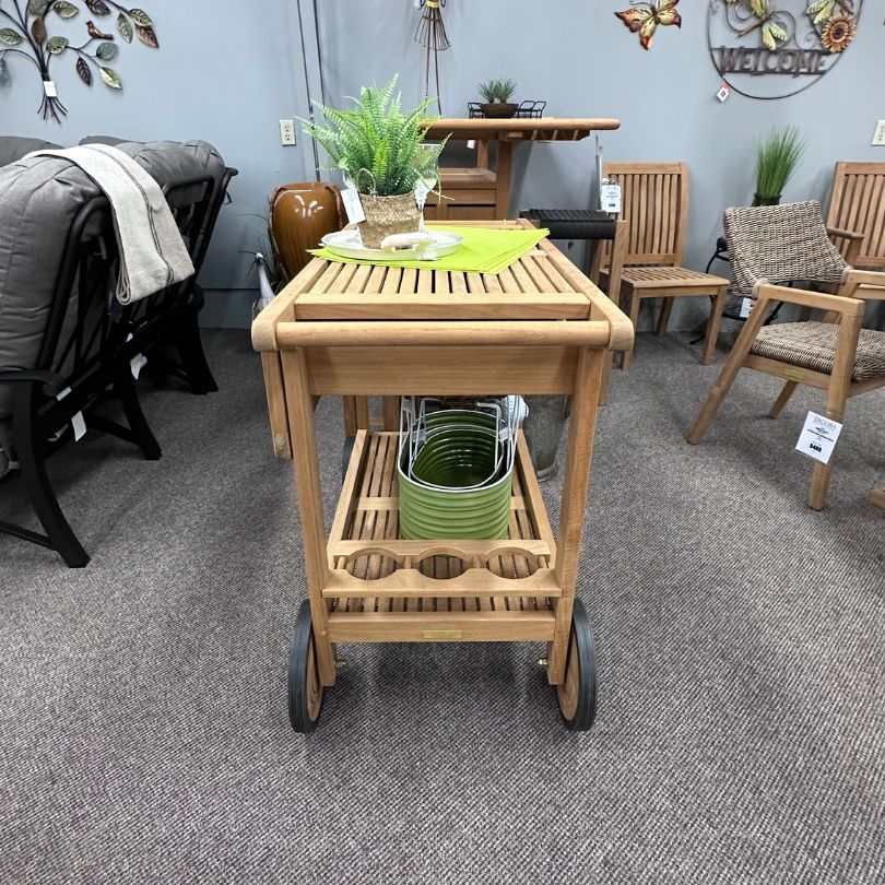 Kingsley-Bate Outdoor Patio Teak Serving Cart