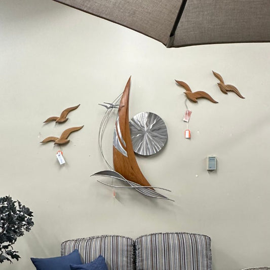 Seagull Copper Metal Outdoor Wall Art