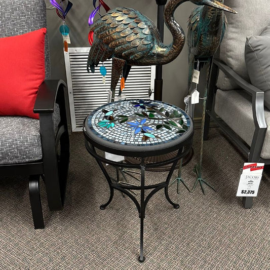 KNF Designs 18" Royal Hummingbird Patio Mosaic Top Side Table