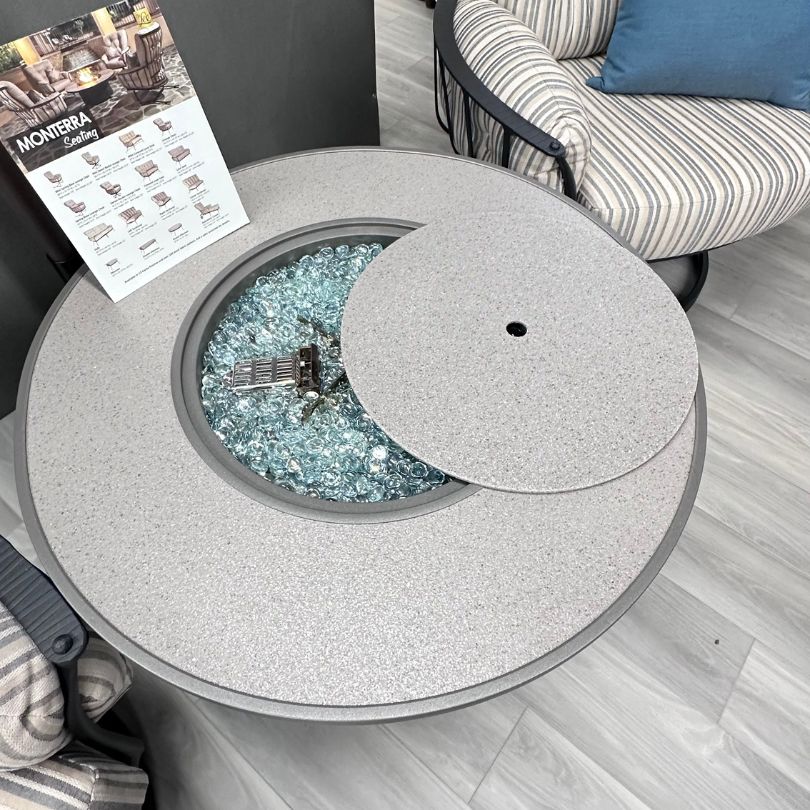 The Outdoor Greatroom Company Grey Stonefire Fire Pit Table