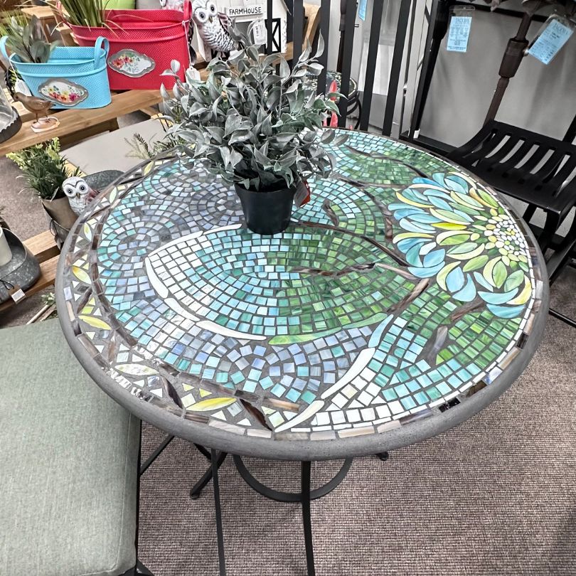 KNF Designs 30" Mosaic Top Patio Bar Table