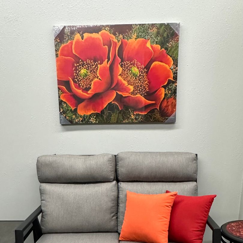 Floral Canvas Outdoor Wall Art