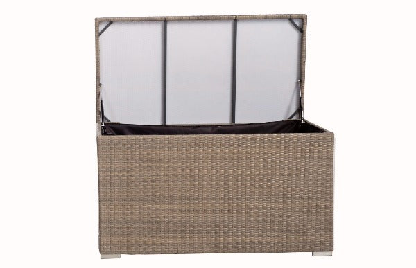 Alfresco Home Medium Sicuro Wicker Cushion Storage Box With Hydraulic ...