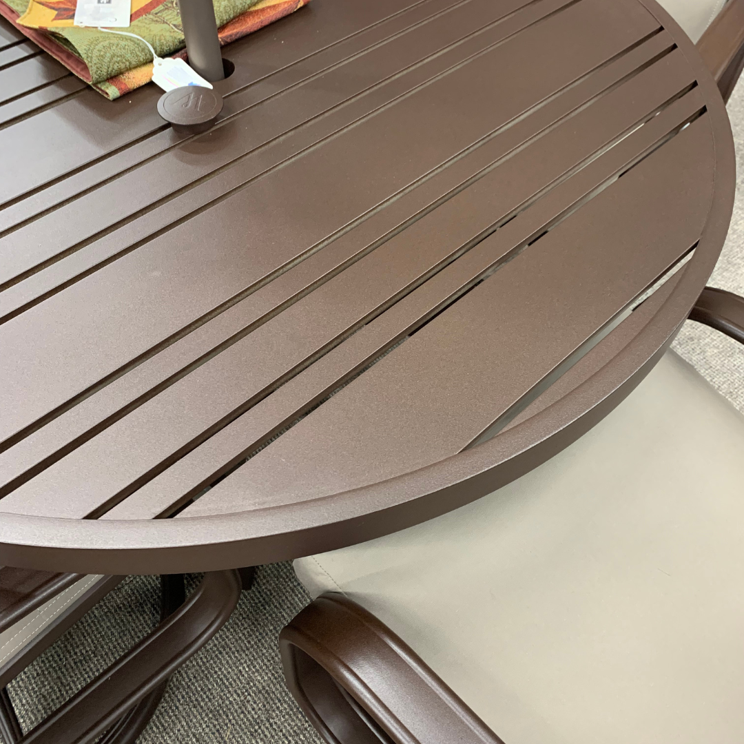 Woodard Tri-Slat 48" Round Umbrella Table Top at Jacobs Custom Living Spokane Valley WA, 99037