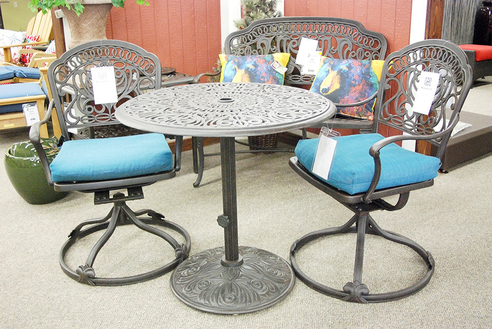 Outdoor swivel discount rocker cast aluminum